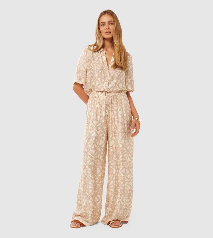 SERENA Printed Satin Pants